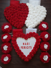 Set Miri si Nasi Rosu-Alb